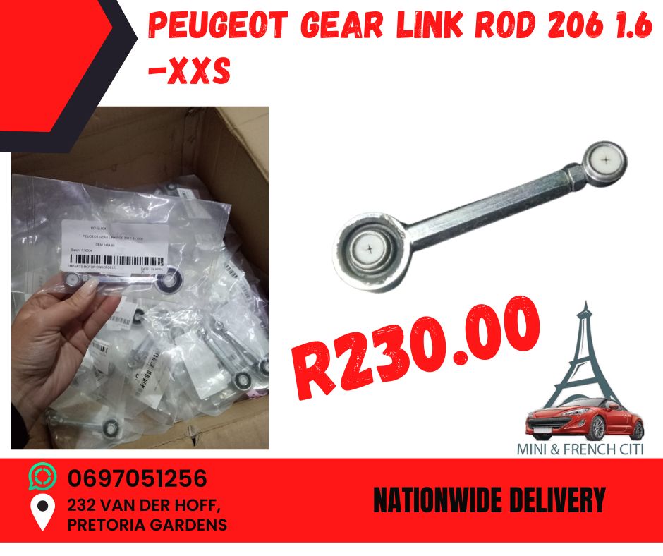 PEUGEOT 206 1.6 GEAR LINK ROD – XXS MODEL ON SPECIAL NOW!