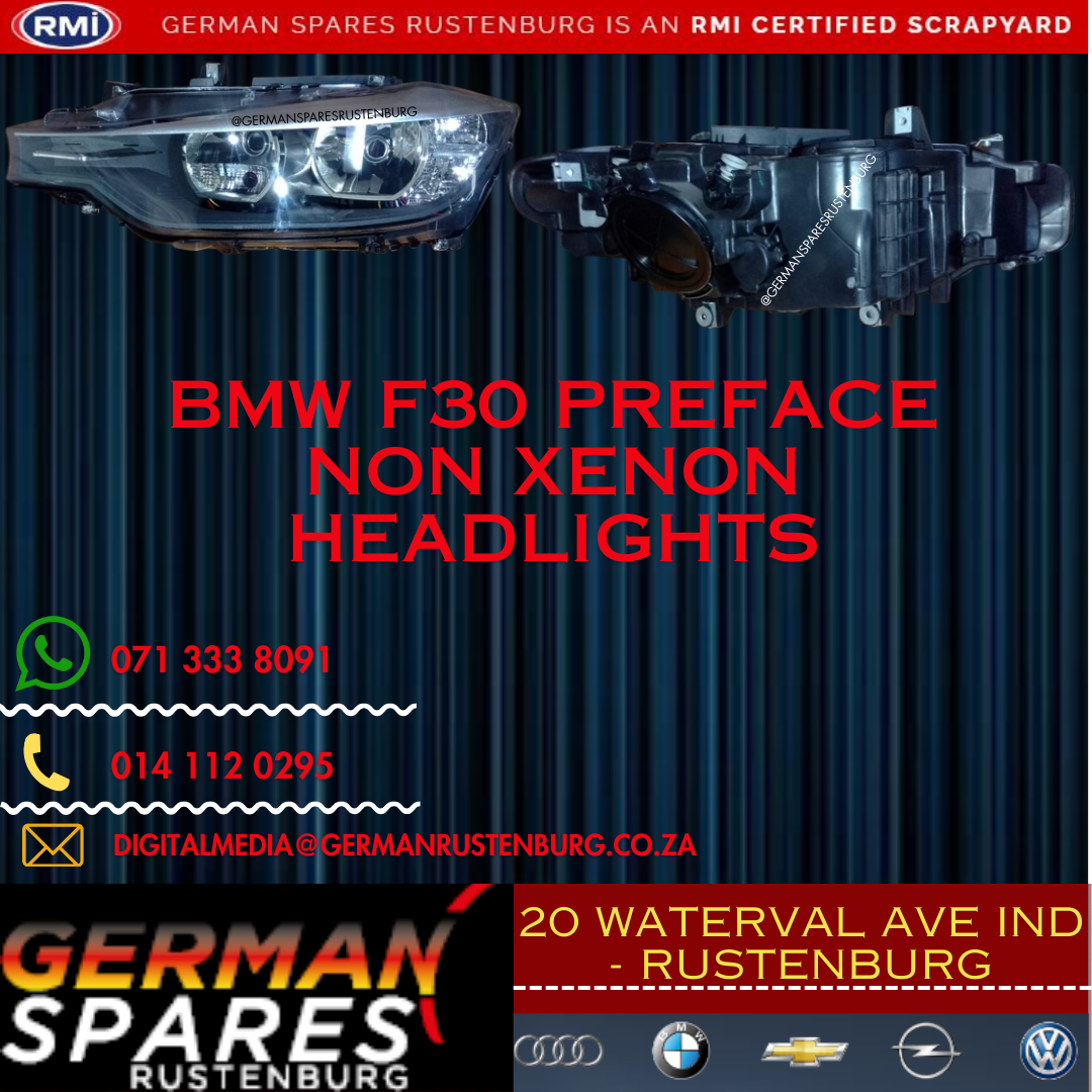 Bmw F30 Preface Non Xenon Headlights - Private Seller Bmw F30 Preface Non Xenon Headlights - Private Seller