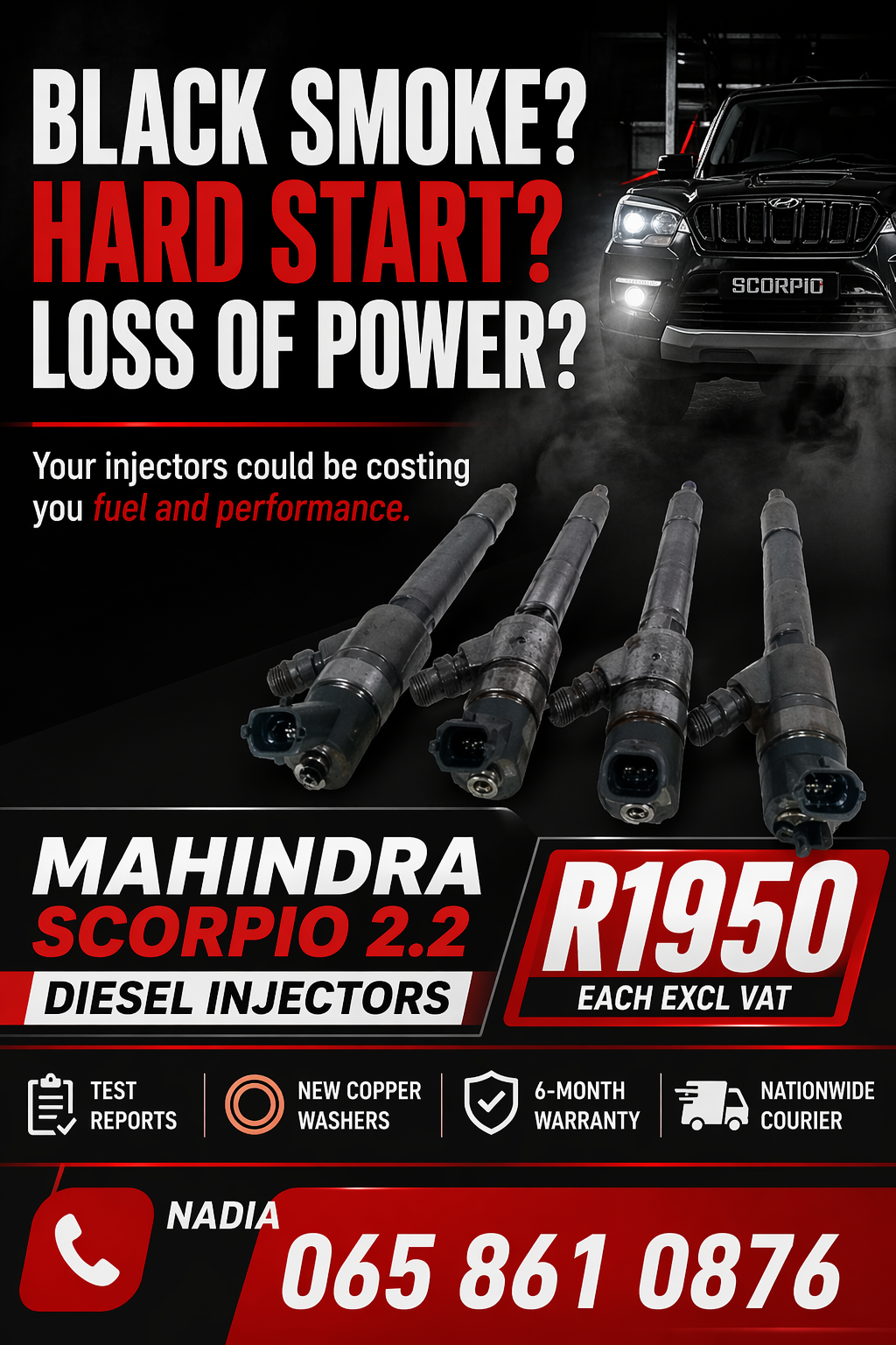 DIESEL INJECTORS FOR SALE FOR MAHINDRA SCORPIO - Private Seller DIESEL INJECTORS FOR SALE FOR MAHINDRA SCORPIO - Private Seller