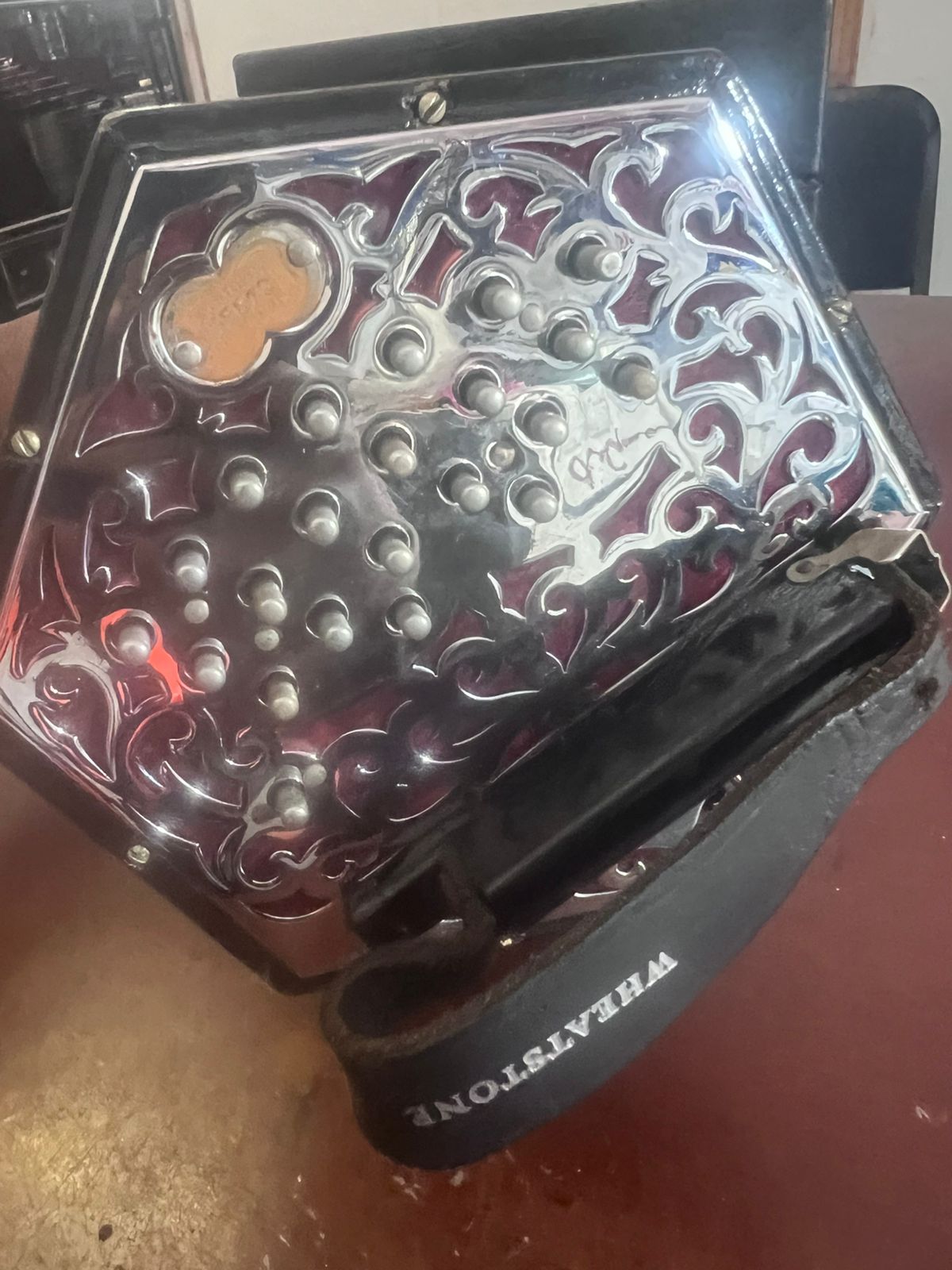 Wheatstone 41 Button Concertina With Original Case