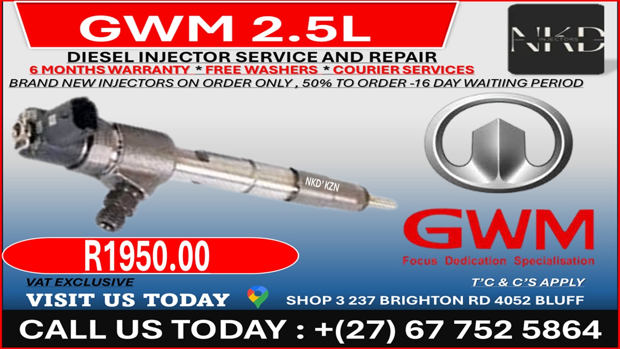 GWM 2.5L Diesel Injectors on Recondition - Private Seller GWM 2.5L Diesel Injectors on Recondition - Private Seller