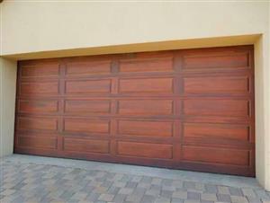 Meranti Wood Sectional Garage Doors