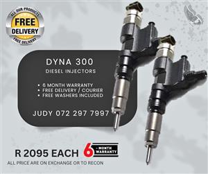 Dyna 300 Diesel Injectors for sale on service exchange or to recon