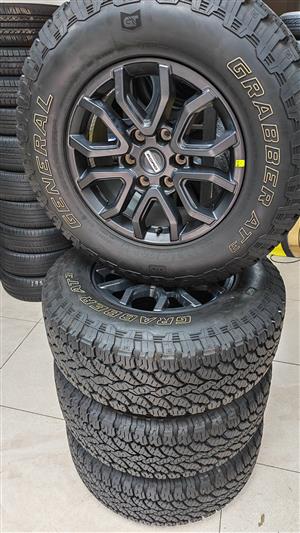 OEM Ford Raptor wheels with general grabber AT3 