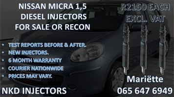 6 MONTHS WARRANTY NISSAN MICRA 1.5 DIESEL INJECTORS