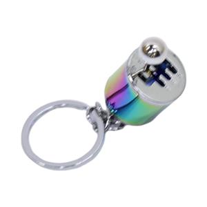 Novelty Keyring with Anodized 6-speed gear shift
