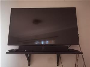 Samsung smart TV and Samsung sound bar 