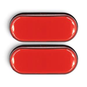 Universal Oval Red LED Side Marker - 62x26mm (Pair)