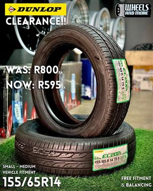 155/65R14 Dunlop EC202 New Tyres