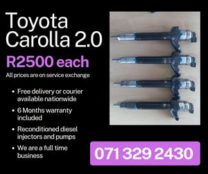 TOYOTA CAROLLA 2.0 INJECTORS FOR SALE WITH WARRANTY 