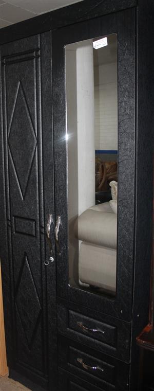 Black 2 Door Wardrobe S050430C #Rosettenvillepawnshop