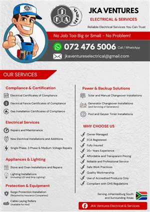 ELECTRICIAN TO HIRE ALL SERVICES 