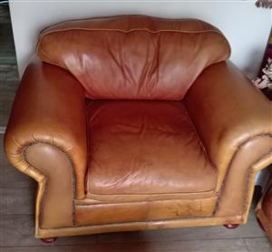 Egte Kudu Leer Sitkamer Stel