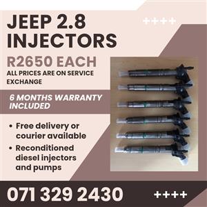 JEEP 2.8 INJECTORS FOR SALE WITH WARRANTY 
