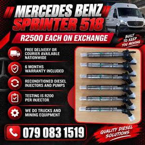 MERCEDES BENZ SPRINTER 518 INJECTORS FOR SALE WITH WARRANTY INCLUDED 