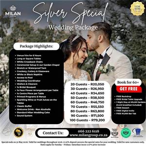 Wedding specials at Milan Venue