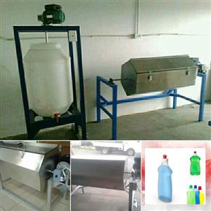 Manufacture detergents with ease!   Machines for washing powder, drain cleaner &
