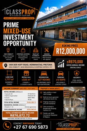 Prime mixed investment for sale in Hermanstad