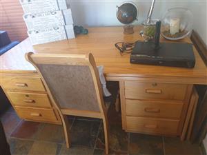Big oak wood desk for sale. Very good condition.  