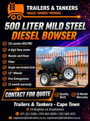 500 LITER MILD STEEL DIESEL BOWSER