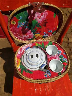 Chinese Tea Set Basket