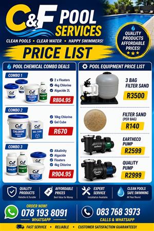 Swimming pool products and services
