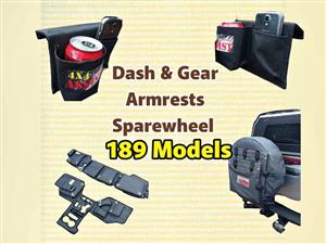 Armrests, Dashcovers, Gear, Sparewheel & 4x4 Canvas