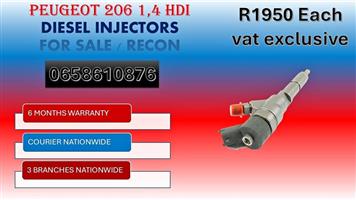 BEST QUALITY DIESEL INJECTORS FOR SALE - PEUGEOT 1,4 HDI 206  OR RECON