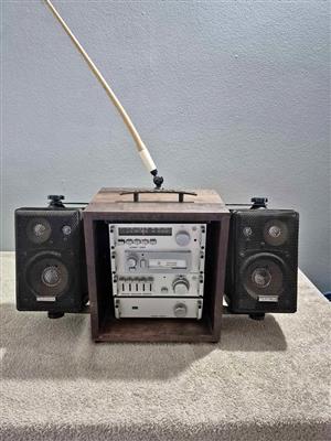 Vintage Telefunken mini stereo system, featuring a tuner, cassette deck,  equalizer snd amplifier