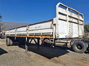 7m 1993 Zelina single axle dropside trailer for sale in Krugersdorp