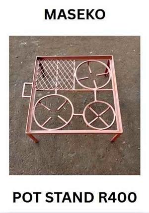 Steel pot stands