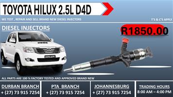 Toyota Hilux 2.5L Diesel Injectors 