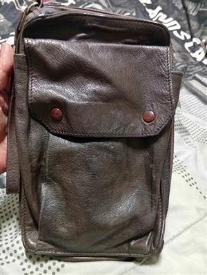 Longchamp leather toiletry bag