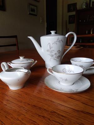 CHINA TEAPOT,MIK,SUGAR AND CUP