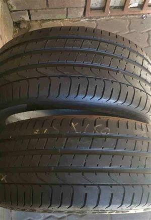 2 X 245/35/20 Pirelli p zero tyres for sell with sufficient threads