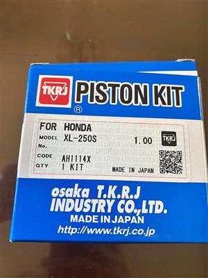 Honda XL 250 S 1.00mm piston kit. Meyerton bike scrapyard new and secondhand spares.