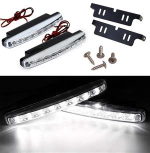 2pcs LED Vehicle DayTime Running Lights DC12V SMD5050LED Beads Fog Grille Bumper