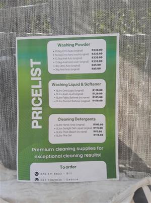 Washing powders dish  etcwash