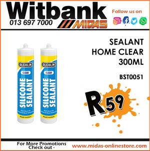Silicone Sealant Home Clear 300ML at Midas Witbank!