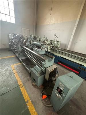 VDF Heavy Duty Lathe 2.5m Between Centres 540 Swing 80 Bore – Industrial German 