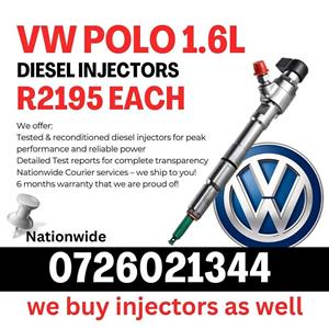 VW Polo 1.6L diesel injectors for sale