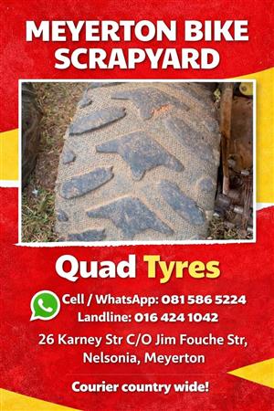 Quad tyres. Meyerton bike scrapyard new & secondhand spares. Andre