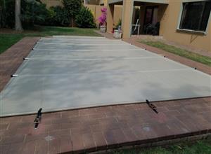 HEAVY DUTY (700GSM) PVC POOL COVERS WITH HOOKS OR POLES.WE ALSO DO INSTALLATION