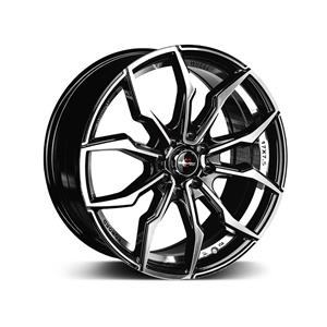 15″ Racing Hart Spike 5×100 & 5×114 Black Machine Face Alloy Wheels