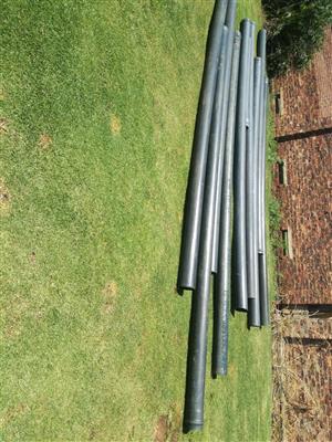 9 x plastic PVC pipes for sale. 6 metre x 200 mm wide x 5 mm thickx 