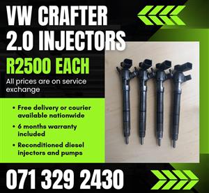 VW CRAFTER 2.0 INJECTORS FOR SALE WITH WARRANTY 
