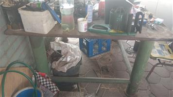 1.5m×1.3m×25mm×1meter high heavy duty steel table