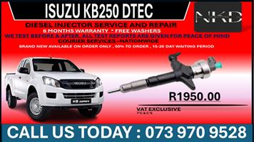 Isuzu Kb250 Dtec Diesel Fuel Injectors 