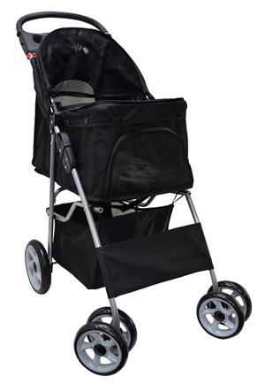 4-Wheel Pet Strollers - BLACK