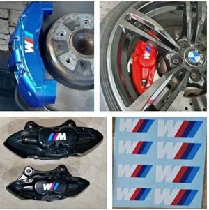 B-M-W M Logo brake caliper stickers sets